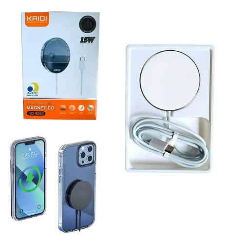 Carregador Indutivo Magnético 15W Kaidi KD-9093