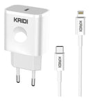 Carregador de Tomada Turbo USB-C Kaidi KD-108