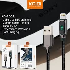 Cabo de dados e carregamento USB Kaidi KD-100