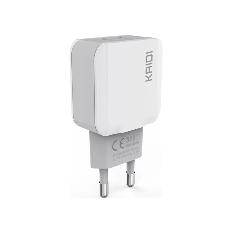 Carregador de Tomada 2 USB 2,4A Kaidi KD-301
