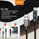 Cabo de Carregamento USB Kaidi KD-100