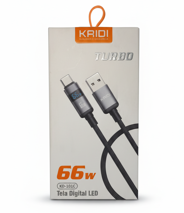 Cabo de Carga Tipo-C para Tipo-C 66W Kaidi KD-101C