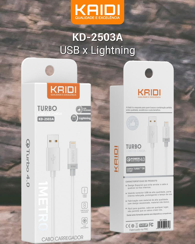 Cabo de Carga Turbo USB KD-2503