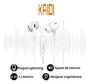 Fone de Ouvido com Fio Lightning Kaidi KD-735