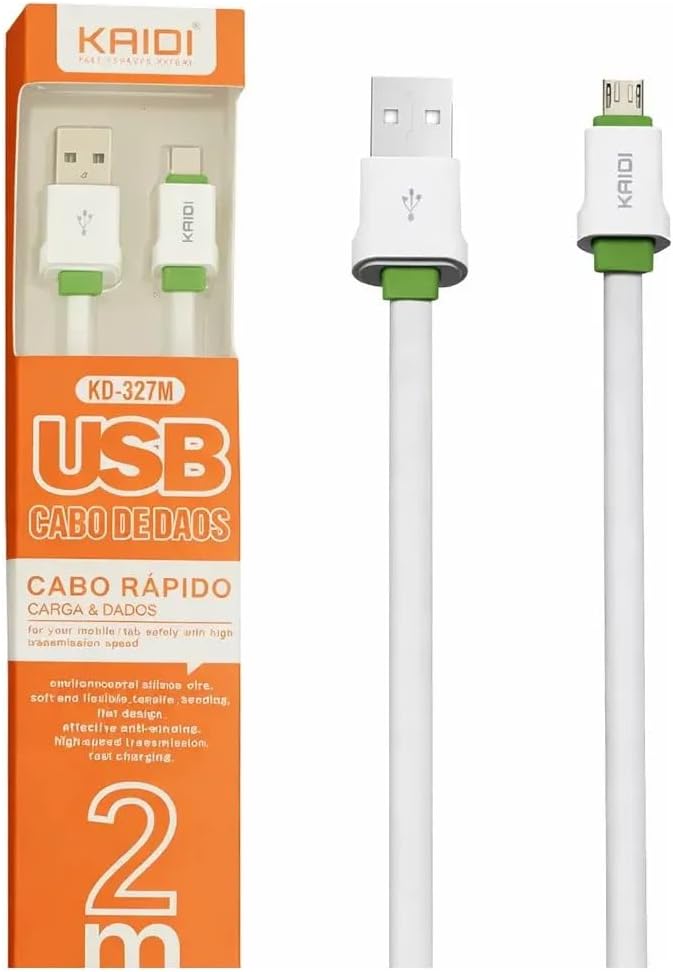 Cabo De Carregamento USB 2000M KAIDI KD-327