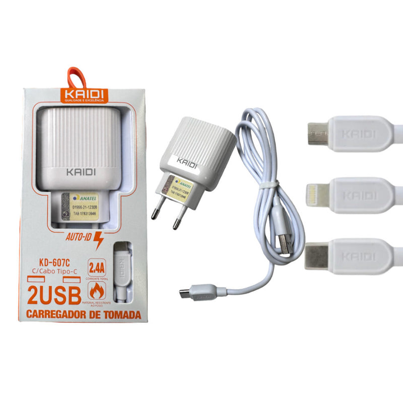 Carregador de tomada 2 saídas  KD-607