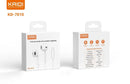 Fone de Ouvido com Fio Lightning com Microfone Kaidi KD-7010