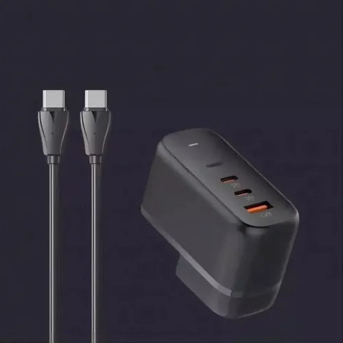 Carregador Turbo GaN 65W 3 Saídas Kaidi KD-680