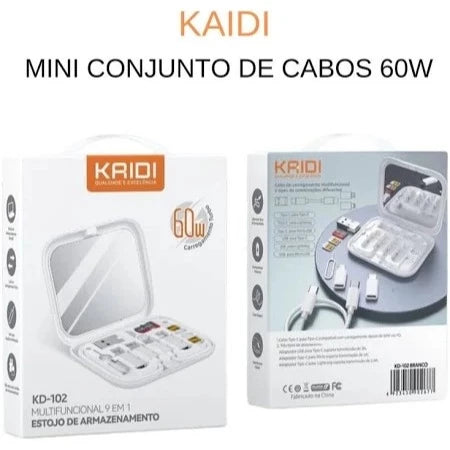 Estojo de Armazenamento Multifuncional 9 EM 1  Kaidi KD-102 60W