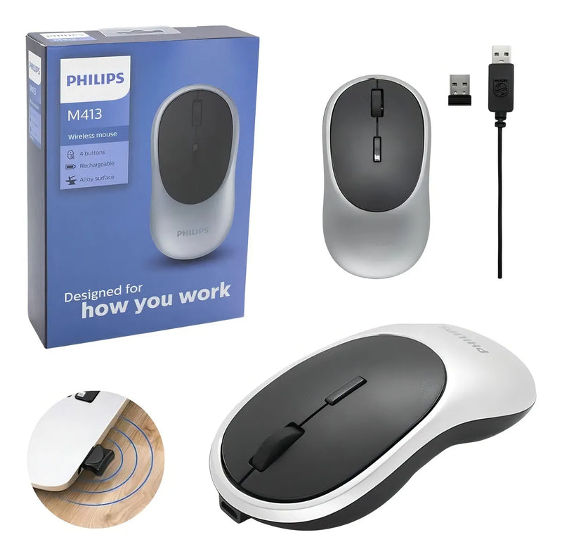 Mouse Sem Fio Recarregável Philips 400 Series SPK7413