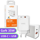 Carregador Turbo GaN 35W  Kaidi KD-671