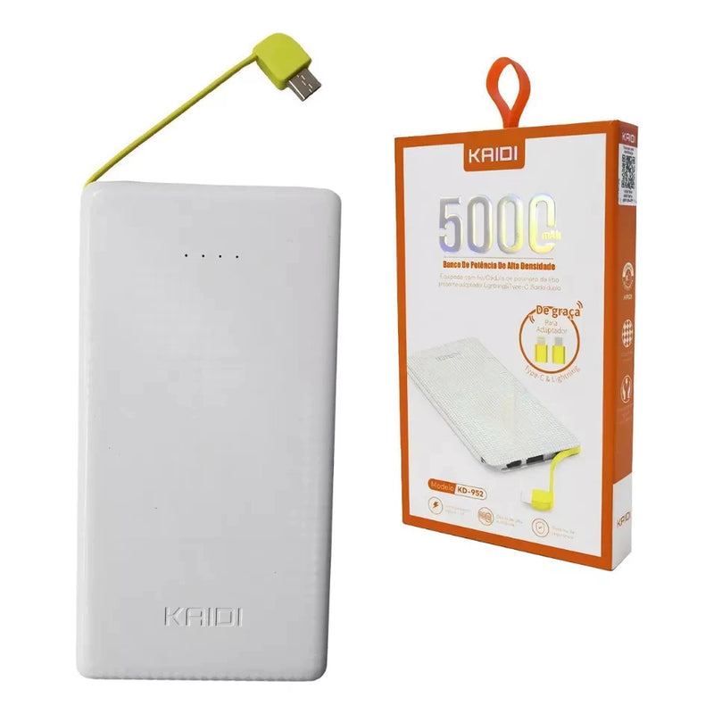 Carregador Portátil Alta Densidade Kaidi KD-952 5000mAH