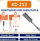 Adaptador com Saída Dupla KAIDI  KD-213