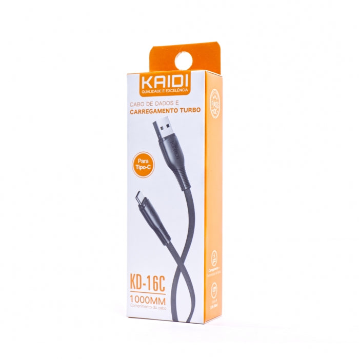 Cabo de Dados e Carregamento USB  1M KD-16