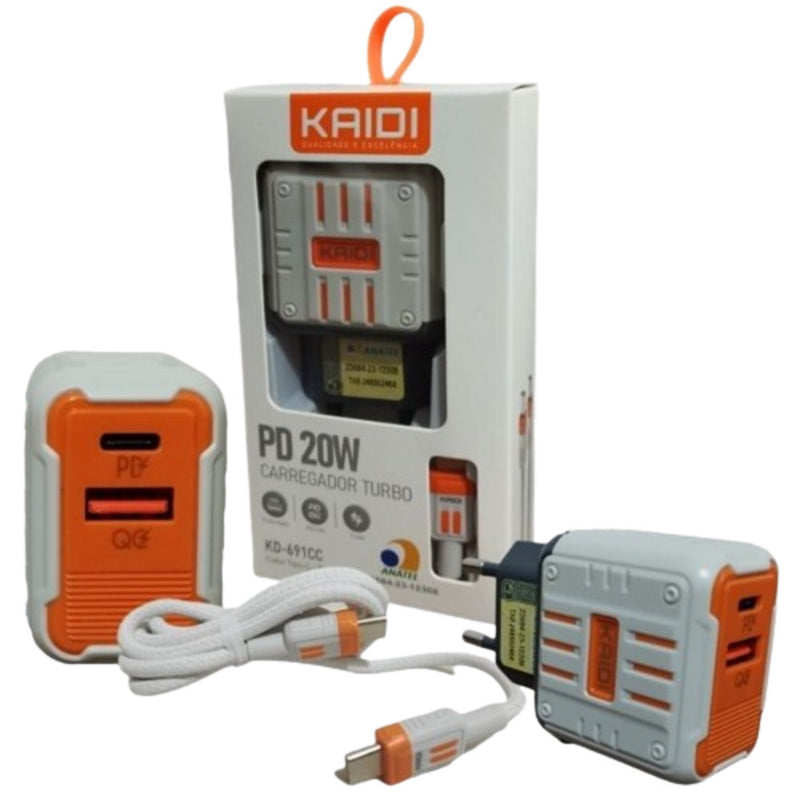 Carregador Turbo PD 20W  Kaidi KD-691