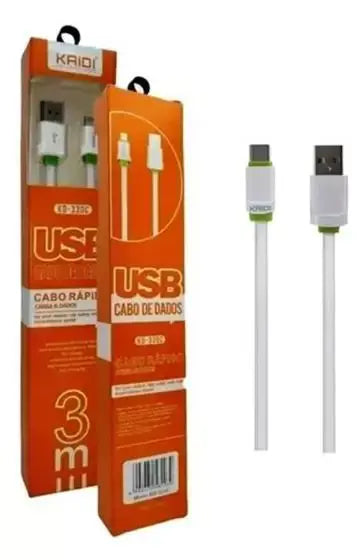 Cabo de Carga USB Kaidi KD-330 3000M
