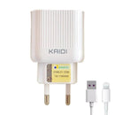 Carregador de Tomada 2 USB Kaidi KD-607
