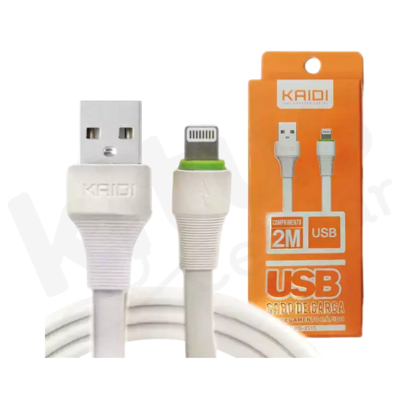 Cabo de Carregamento Turbo USB 2M Kaidi KD-331