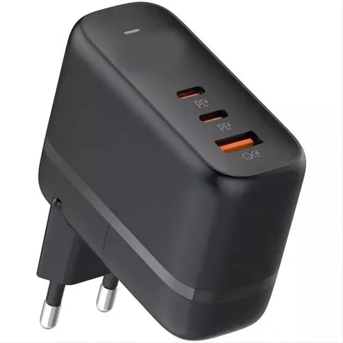 Carregador Turbo GaN 65W 3 Saídas Kaidi KD-680