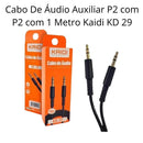 Cabo de Áudio P2 para P2 1M Kaidi KD-29