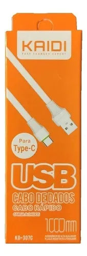 Cabo de Carregamento USB 1M Kaidi KD-307