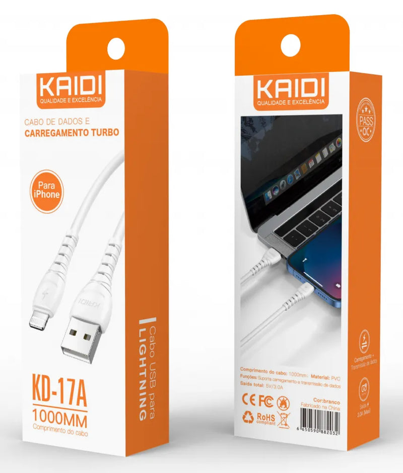 Cabo de Dados e Carregamento USB KD-17