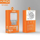 Carregador de Tomada 3 Saídas Kaidi KD-606
