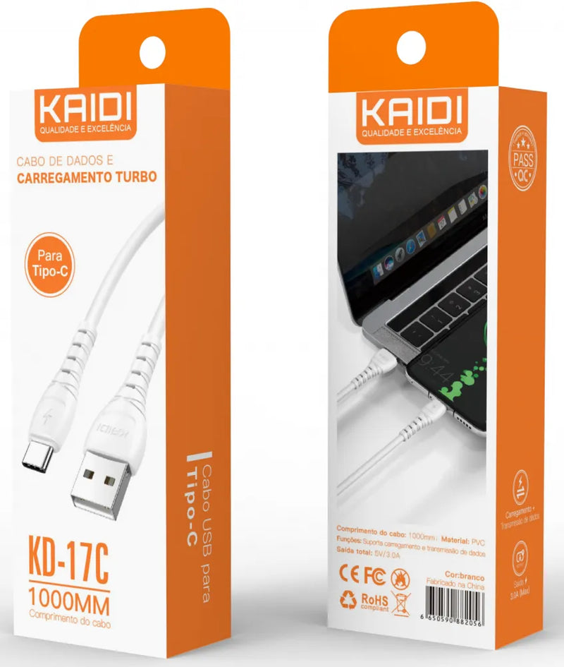 Cabo de Dados e Carregamento USB KD-17